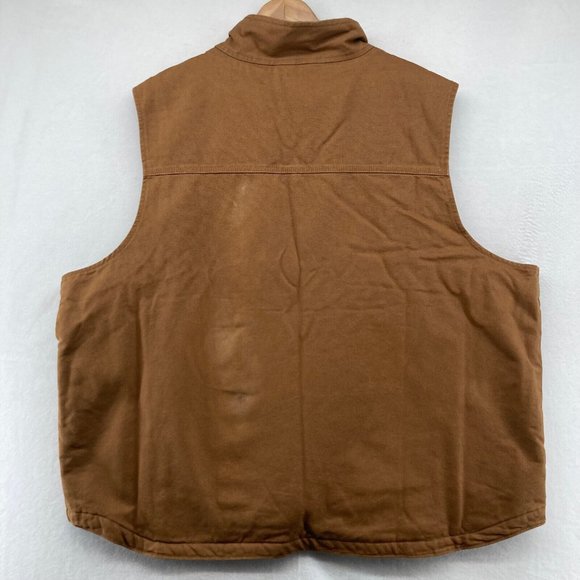 Carhartt Men's 104277 Brown Sherpa Lined Vest Full Zip Size 3XL NWT - Picture 10 of 14